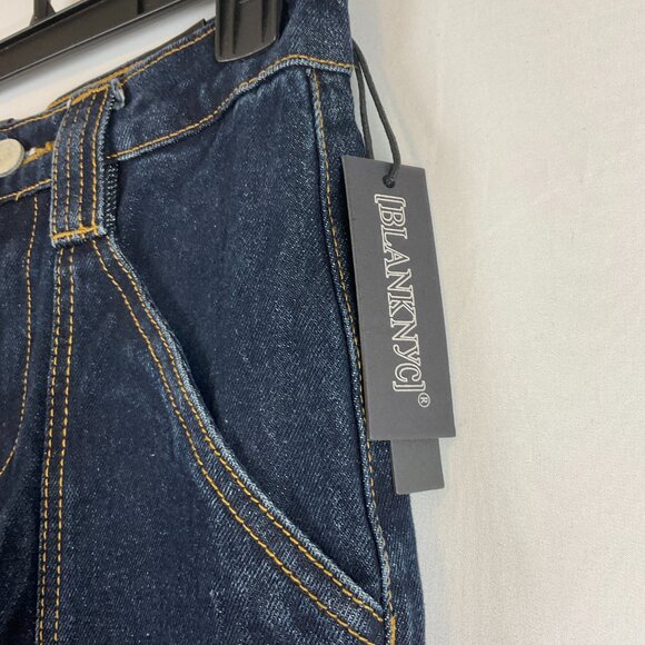 BlankNYC High Cuffed Jeans 24 Blue Dark Wash New NWT - Picture 5 of 12